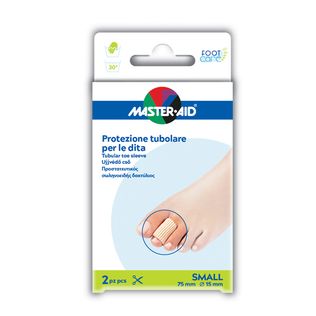 PROTEZIONE TUBOLARE IN GEL MASTER-AID FOOTCARE ELASTICIZZATOSMALL 7,5 CM 15 MM 2 PEZZI C4