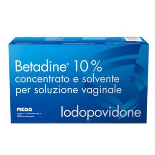 BETADINE soluz vag 5 flaconi + 5 fiale 10 ml 10% + 5 cannule