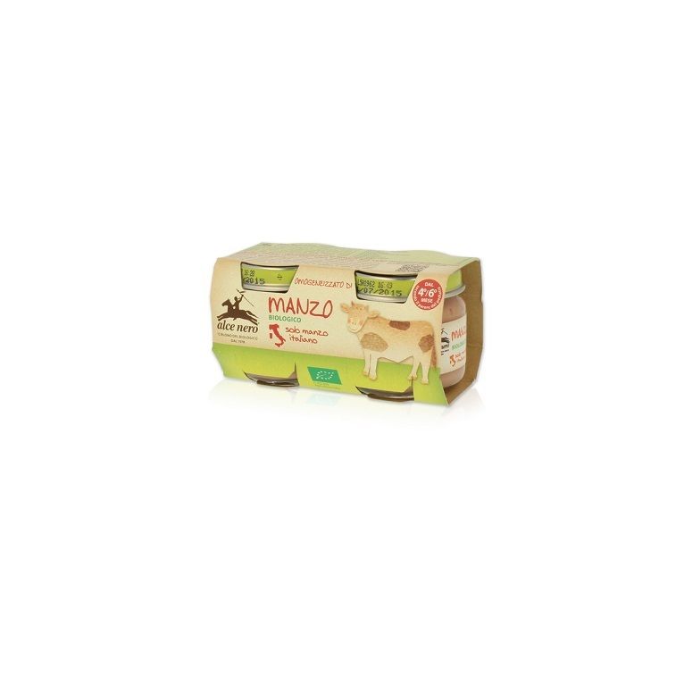omogeneizzato di manzo baby food bio 2 x 80 g