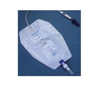 SACCA RACCOGLI URINA DA GAMBA PER INCONTINENZA 3 CAMERE COMFORT 500 ML STERILE IN PVC LATO RIVESTITO TNT CON TUBO DIRITTO 10 CM 8 PEZZI