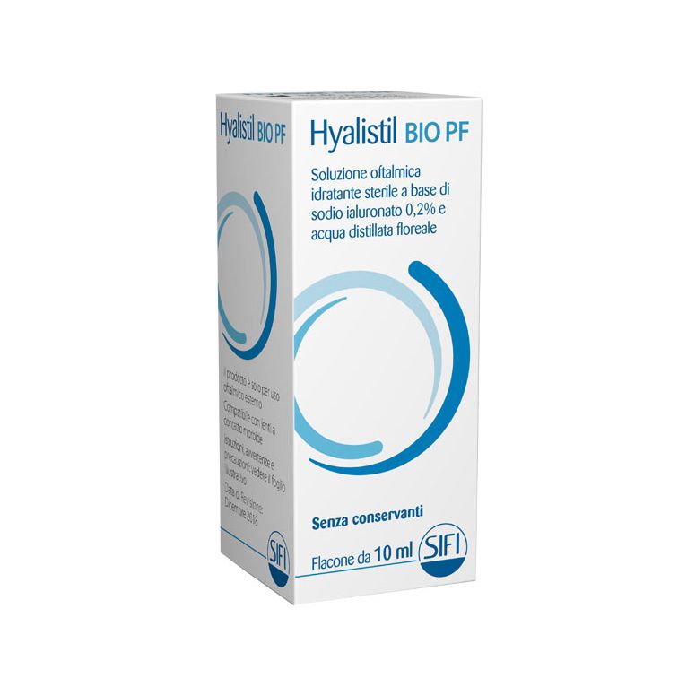 gocce oculari ha 0,2% e acque distillate hyalistil bio pf frutti rossi 10 ml
