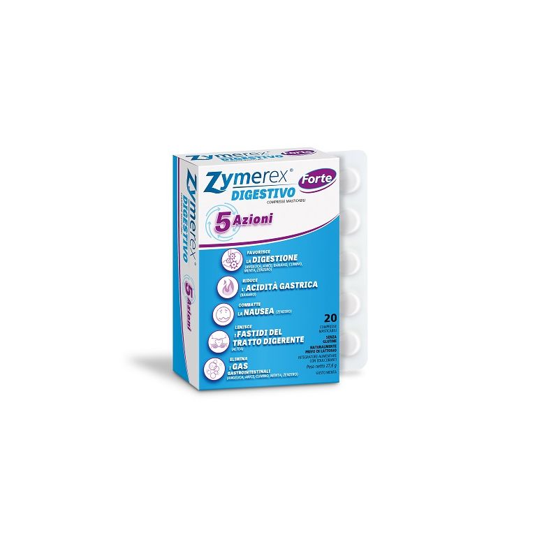 zymerex digestivo forte 5 azioni 20 compresse masticabili