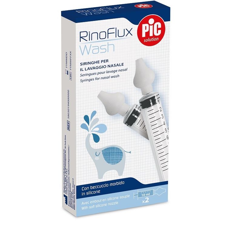 rinoflux wash siringhe lavaggio nasale 2 pezzi