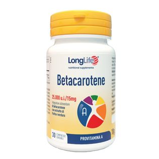 LONGLIFE BETACAROTENE 25000UI 30 COMPRESSE DIVISIBILI SENZAGLUTINE