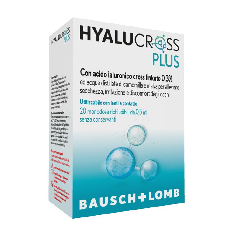 hyalucross plus 20 flaconcini monodose da 0,5 ml