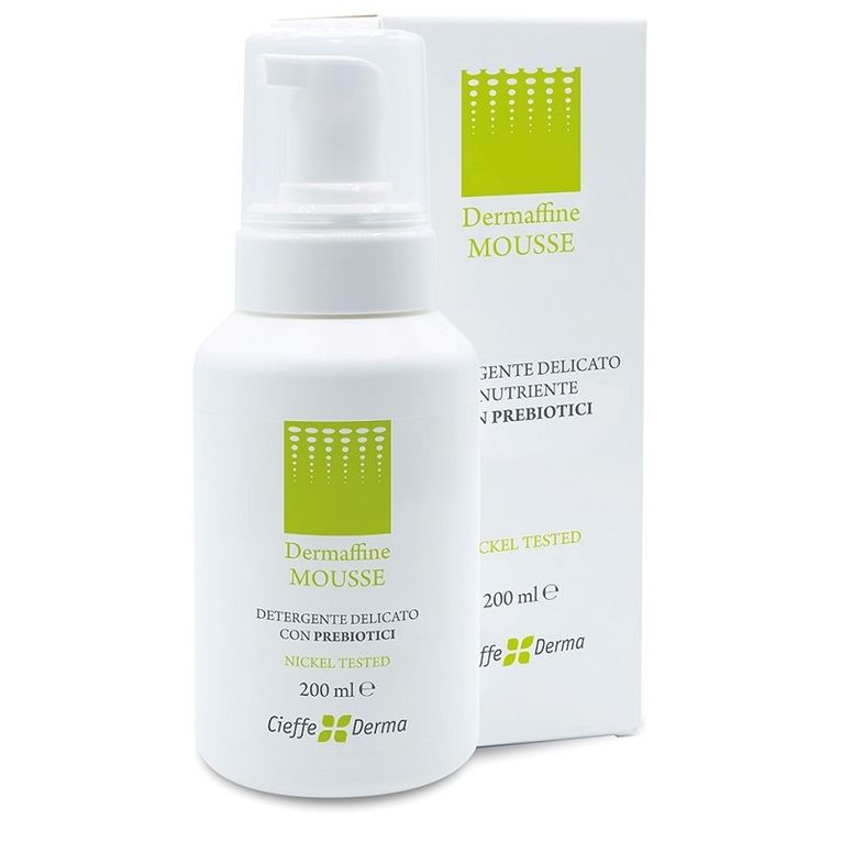 dermaffine mousse detergente delicato e nutriente con prebiotici 200 ml
