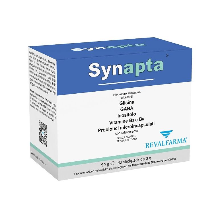 synapta 30 stickpack con edulcorante senza glutine e lattosio