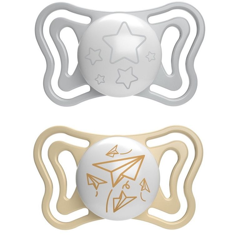 chicco succhietto light lumi silicone 6-16m 2 pezzi