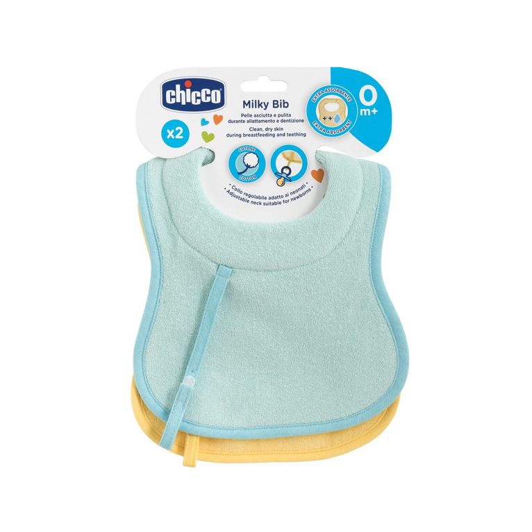 chicco bavagline 0m+ 2pz azzurro