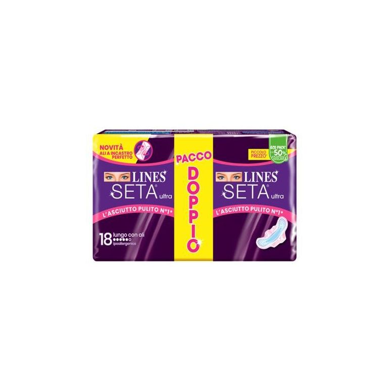 lines seta ultra assorbenti lungo vp dwct 18 pezzi