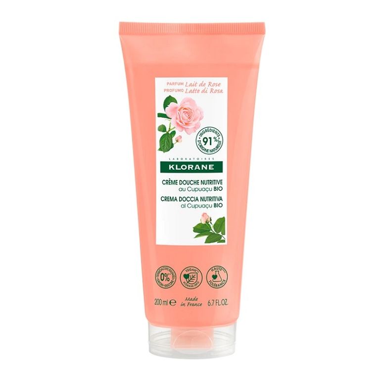 klorane crema doccia latte di rosa 200 ml