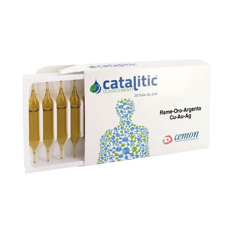 catalitic oligoelementi rame oro argento cu-au-ag 20 ampolle