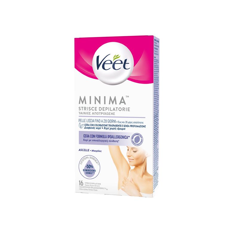 veet strisce ascelle ipoallergeniche 16 pezzi