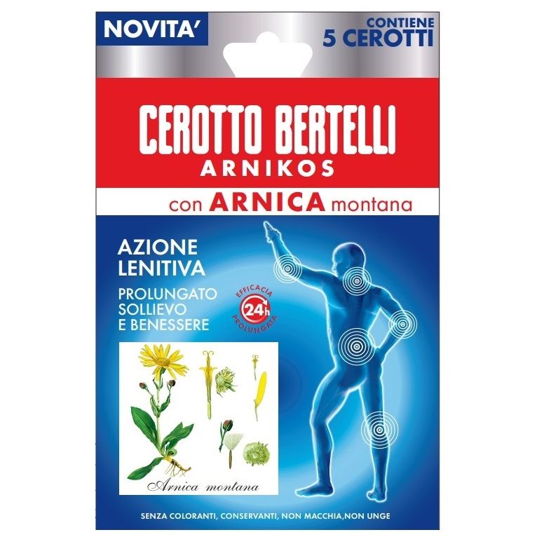 bertelli cerotto arnikos con arnica montana 5 pezzi