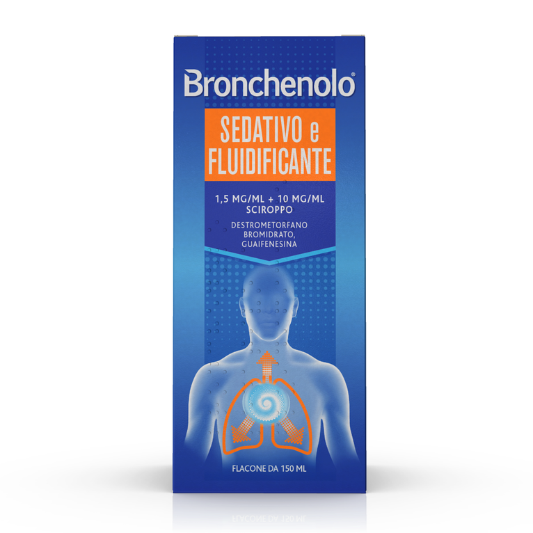 bronchenolo sedativo e fluidificante sciroppo 150 ml 1,5 mg/ml + 10 mg/ml