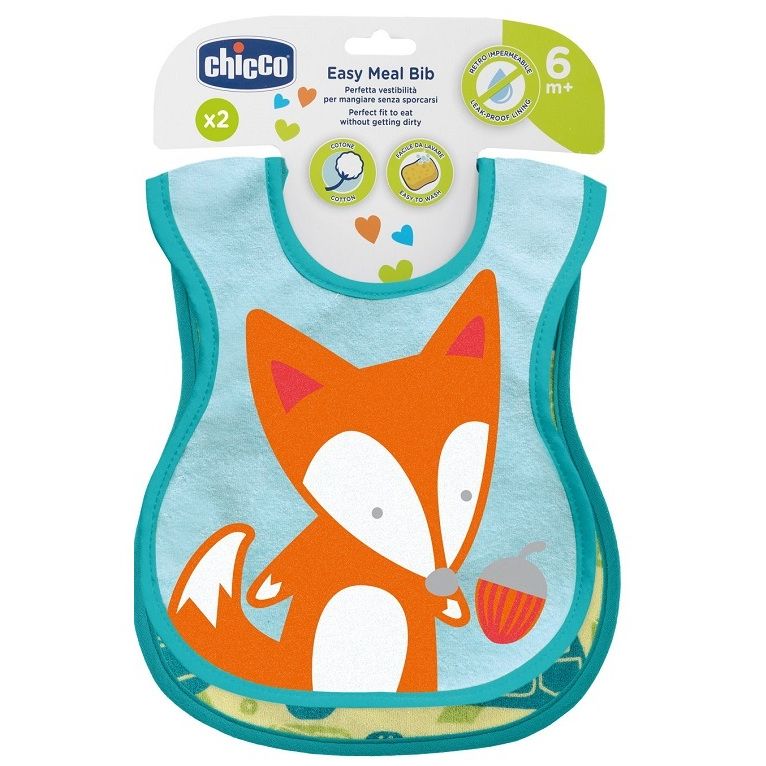 chicco bavagline 6m+ neutre 2 pezzi