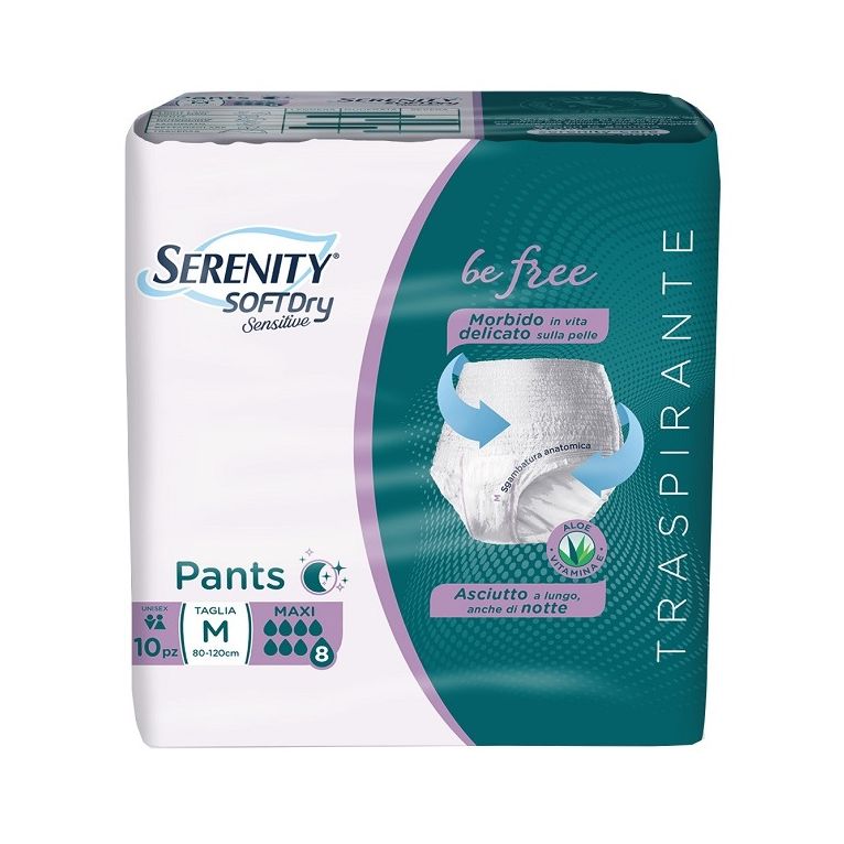serenity pants sd sensitive be free maxi m 10 pezzi