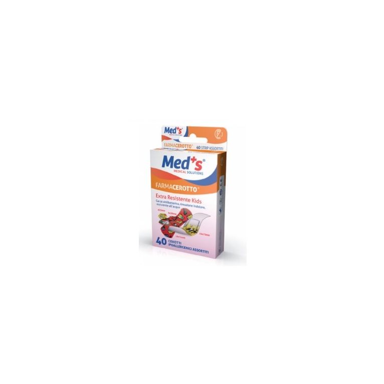cerotto meds strip kids ipoallergenico assortiti 40 pezzi