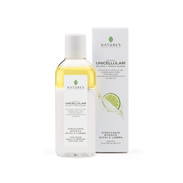 acque unicellulari struccante bifase occhi labbra 125 ml nature's