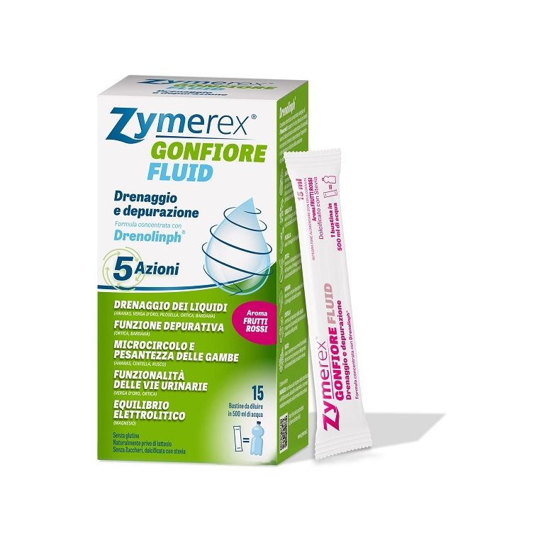 zymerex gonfiore fluid frutti rossi 15 bustine