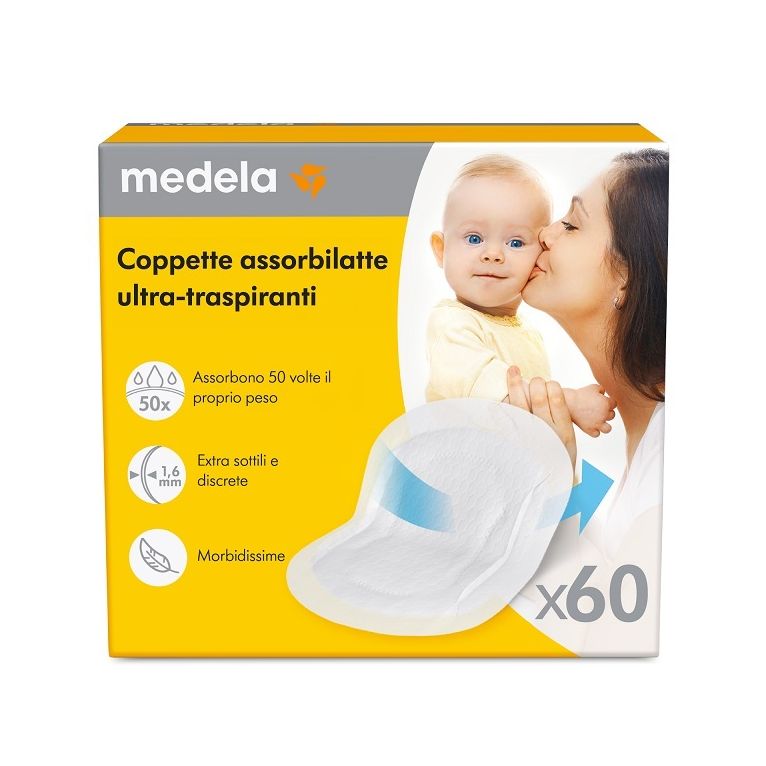 coppette assorbilatte ultra-traspiranti 60 pezzi