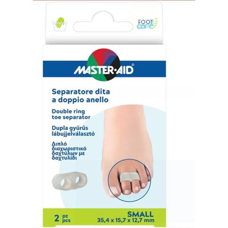 separatore dita master-aid footcare con anello doppio large2 pezzi c11