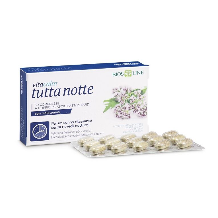 vitacalm tutta notte con melatonina 60 compresse