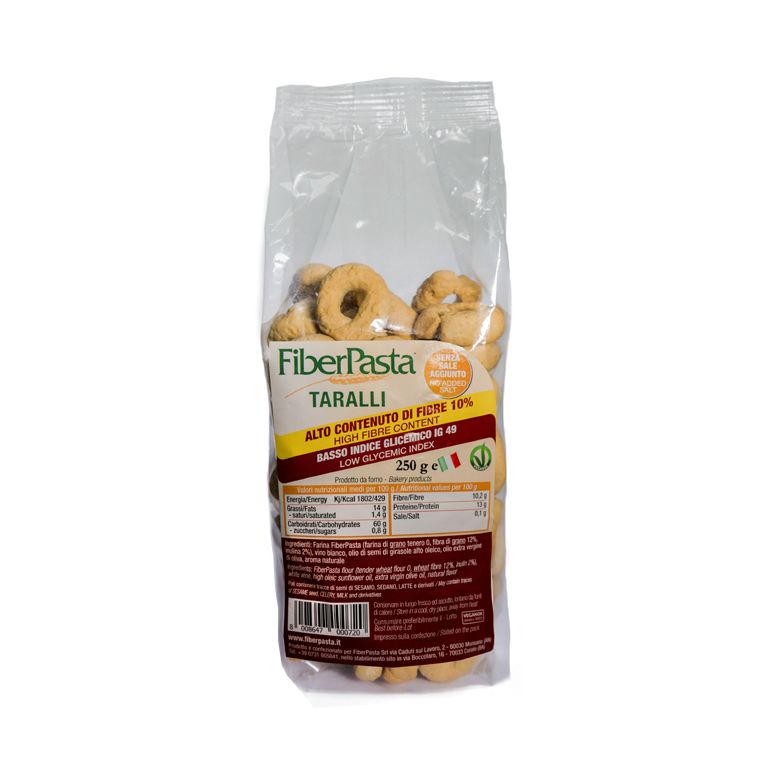 fiberpasta taralli basso indice glicemico 250 g