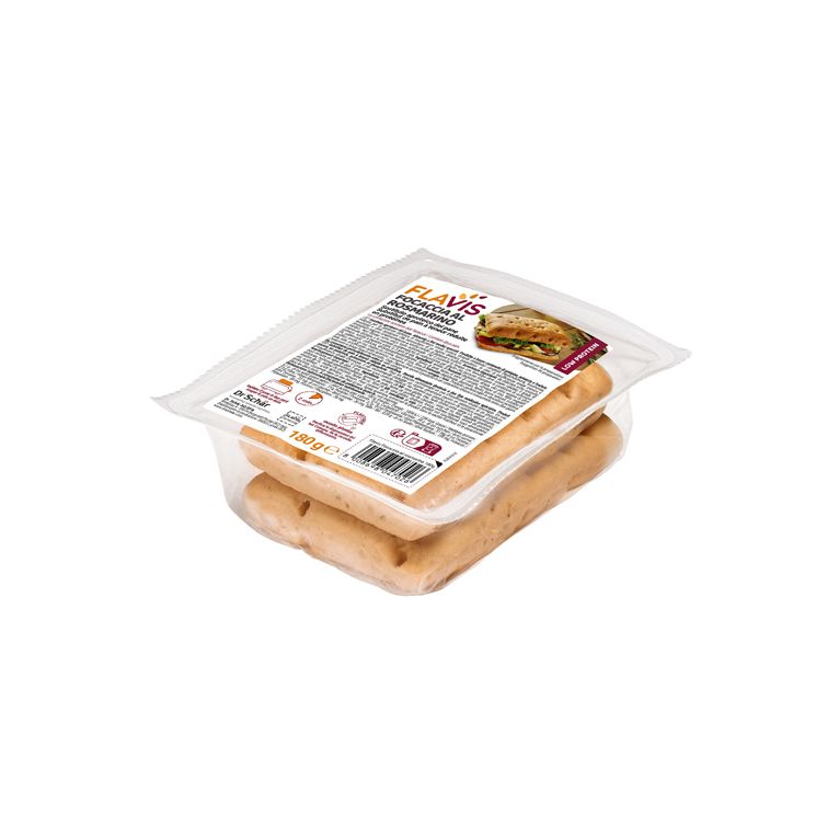 flavis focaccia rosmarino 2 pezzi da 90 g