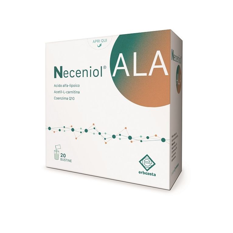 neceniol ala 20 bustine con edulcoranti senza glutine naturalmente privo di lattosio