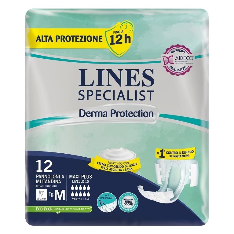 pannolone mutandina lines specialist derm ap m 12 pezzi