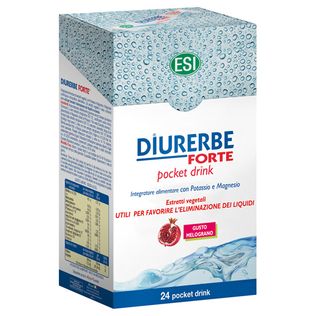 ESI DIURERBE FORTE DRENANTE MELOGRANO 24 POCKET DRINK DA 20ML SENZA GLUTINE