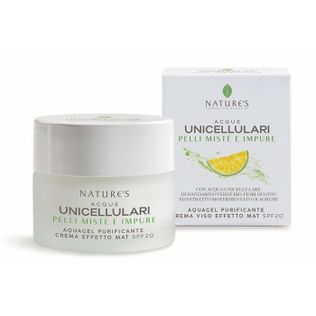 NATURE'S ACQUE UNICELLULARI AQUAGEL CREMA VISO EFFETTO MAT SPF20 50 ML