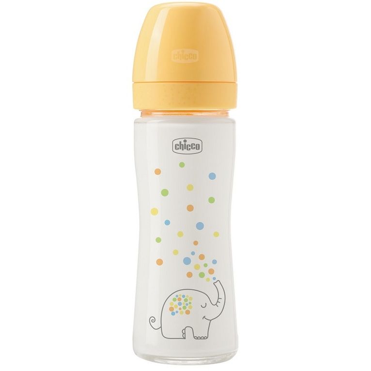 chicco biberon perfect glass unisex silicone da 240 ml