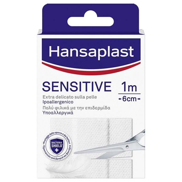 hansaplast striscia sensitive pretagliata 1x6cm 10 pezzi