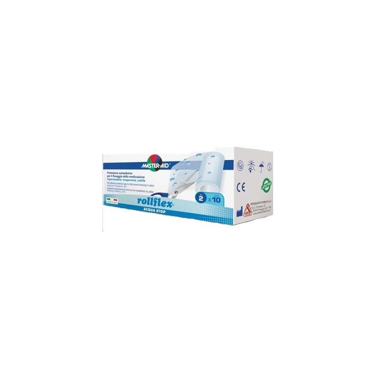 cerotto impermeabile per fissaggio medicazioni master-aid rollflex a-stop m 10x10 cm