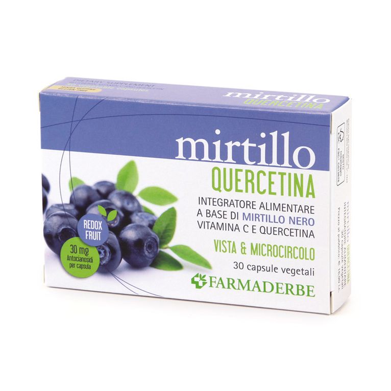 mirtillo quercetina 30 capsule vegetali