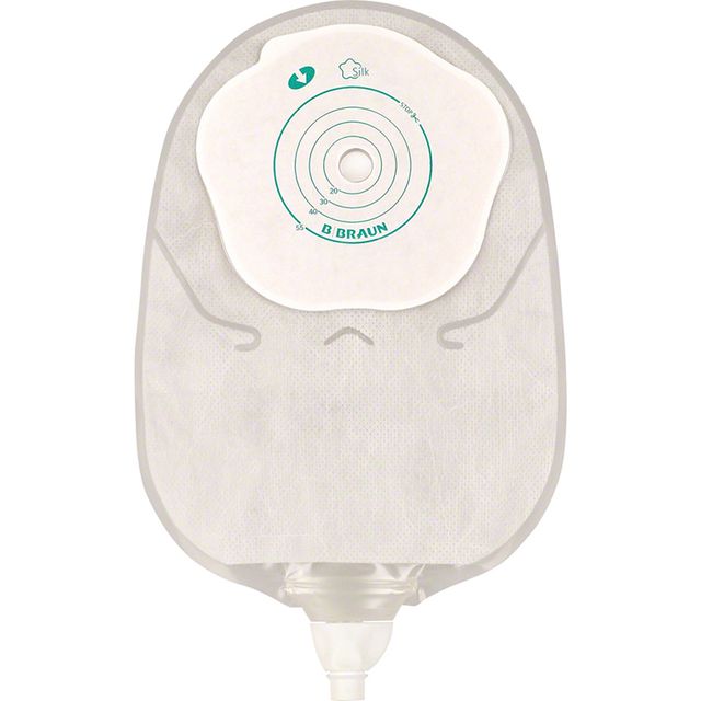 sacca-urostomia-mono-pezzo-con-protettore-cutaneo-e-adesivomicroporoso-con-rubineto-e-valvola-antireflusso-silk-misura12-slash-55mm-30-pezzi-flexima-uro