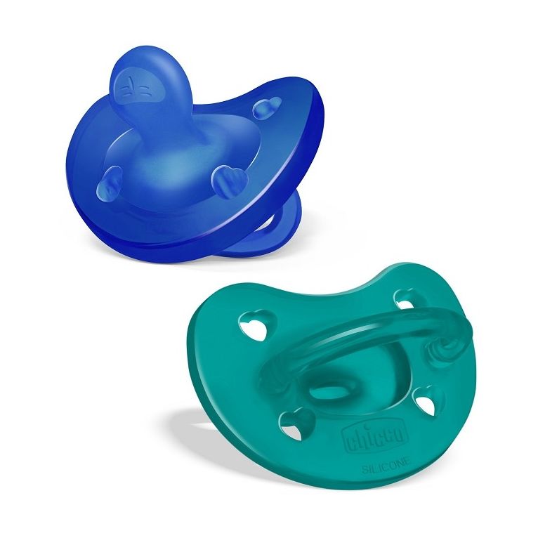 chicco gommotto silicone azzurro 6-16 mesi 2 pezzi