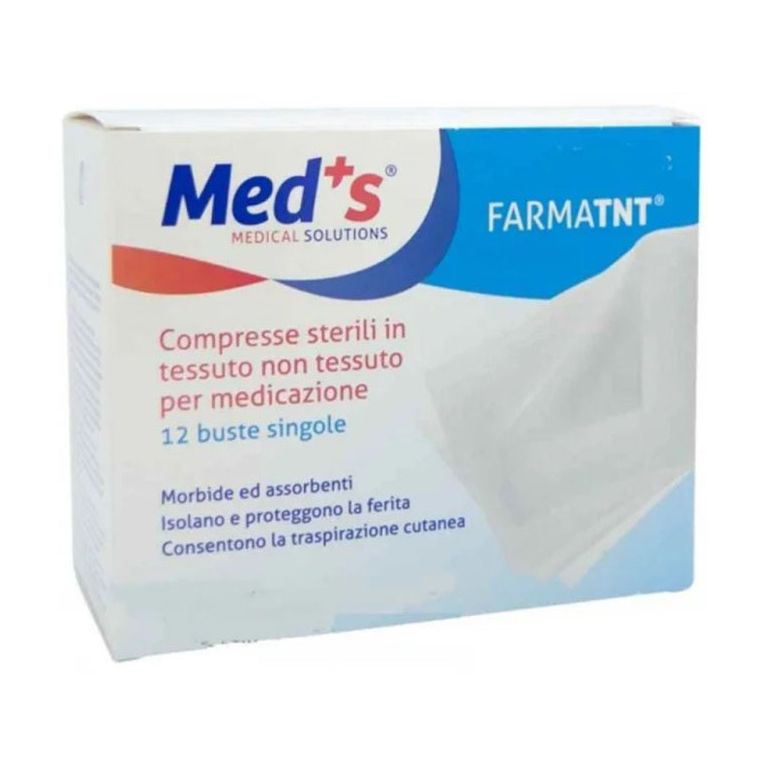 garza compressa meds tessuto non tessuto peel open 10x10cm 12 pezzi
