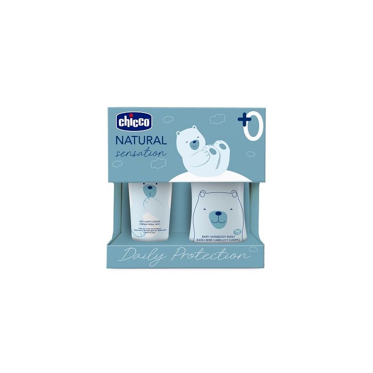 chicco natural sensation set bagnoshampoo+pasta lenitiva