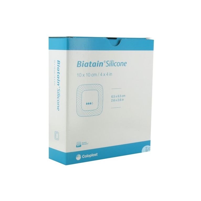 medicazione biatain in schiuma di poliuretano con bordo adesivo in silicone lite 10x10 cm 10 pezzi