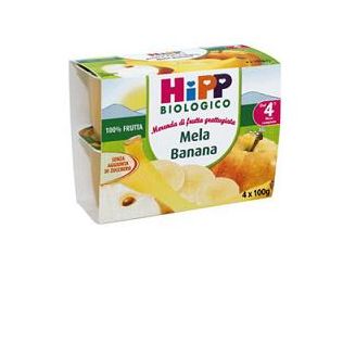 HIPP BIO MINI DESSERT MELA/BANANA 4 VASETTI X 100 G SENZA ZUCCHERI AGGIUNTI E SENZA GLUTINE
