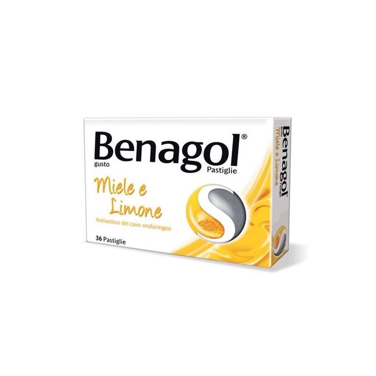 benagol 36 pastiglie 0,6 mg + 1,2 mg miele limone