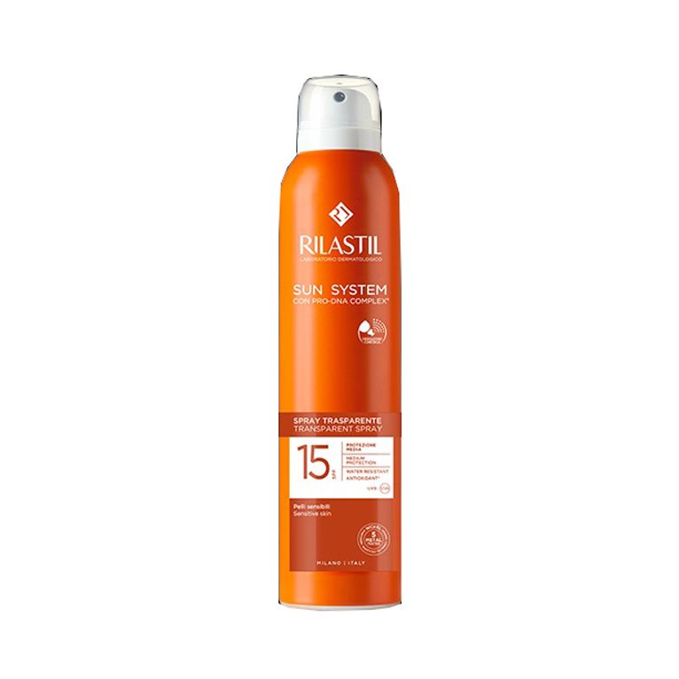 rilastil sun system transparent spray spf15 200 ml