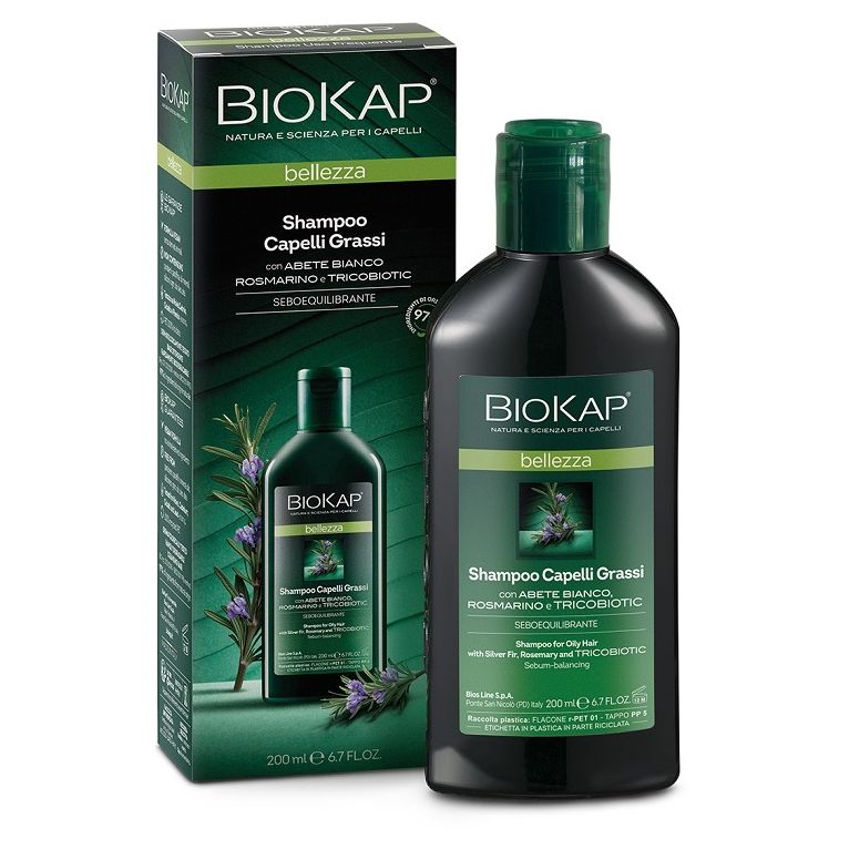 biokap bellezza shampoo capelli grassi con tricobiotic 200 ml