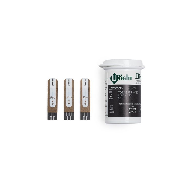 strisce misurazione glicemia u-right td 4279 50 pezzi