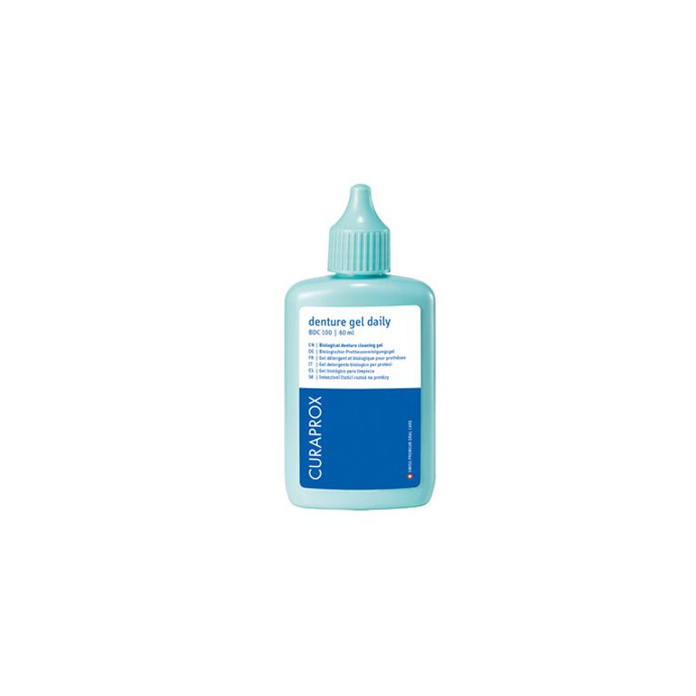 curaprox bdc 100 daily gel per la pulizia quotidiana della dentiera e degli apparecchi mobili 60 ml 1 pezzo