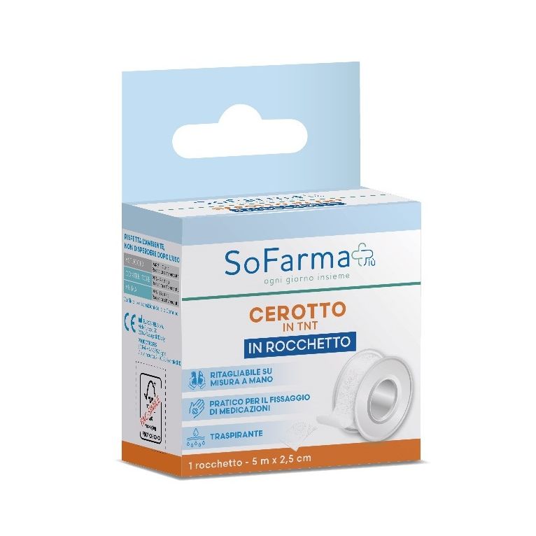 rocchetto tessuto non tessuto m 5x2,5 cm sofarmapiu'