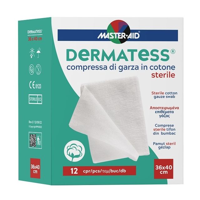 garza-compressa-master-aid-dermatess-cotone-36x40cm-12-pezzi